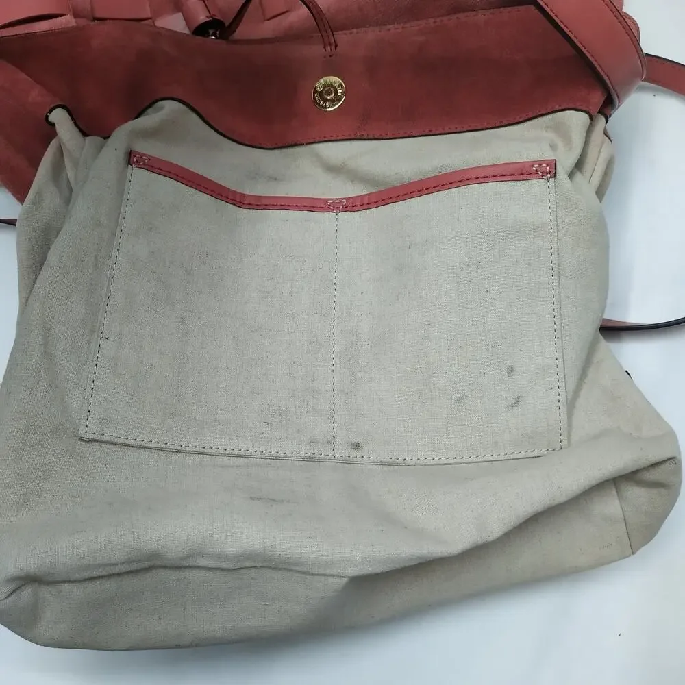 Michael Kors Vivian Cinnamon Red Suede Leather Tassel Hobo Shoulder Bag - $398